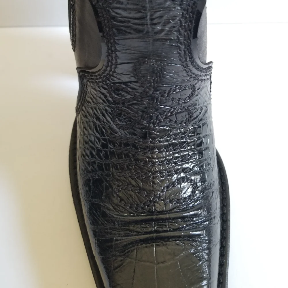 Dsquared2 Leather Cowboy Black Boots Size EU 39